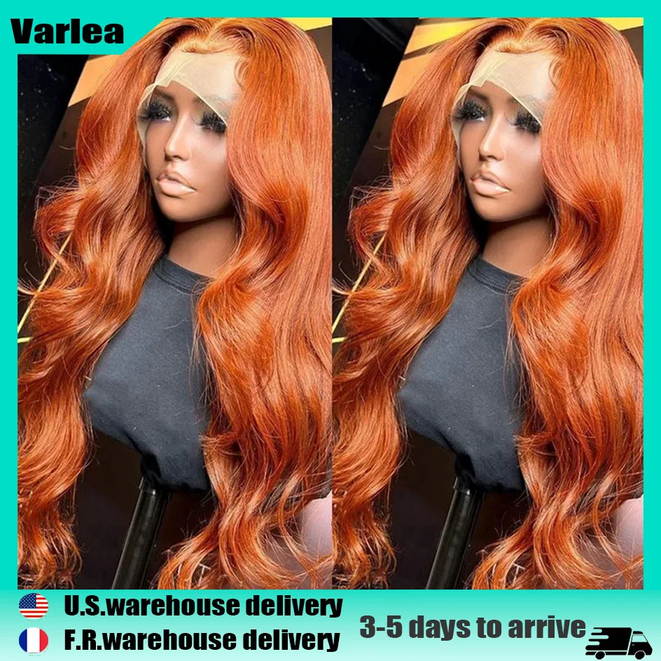 

Varlea 350 Body Wave Lace Front Wig 13x6 Loose Body Wave 13x4 Lace Frontal Orange Ginger Human Hair Wig Colored Human Hair Wigs