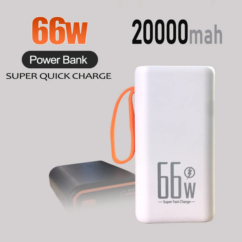 

66W Power Bank 20000mAh Mini Super Fast Charging PD 20W Portable External Battery Powerbank for Phone Laptop Tablet Mac