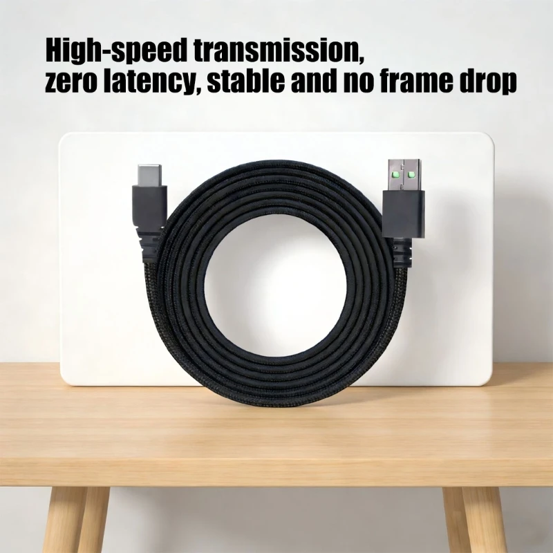USB To USB-C Charging Data Cable For Razer Viper V2 Pro/DeathAdder V3 Pro/Basilisk V3 Pro Gaming Mouse Replacement Line