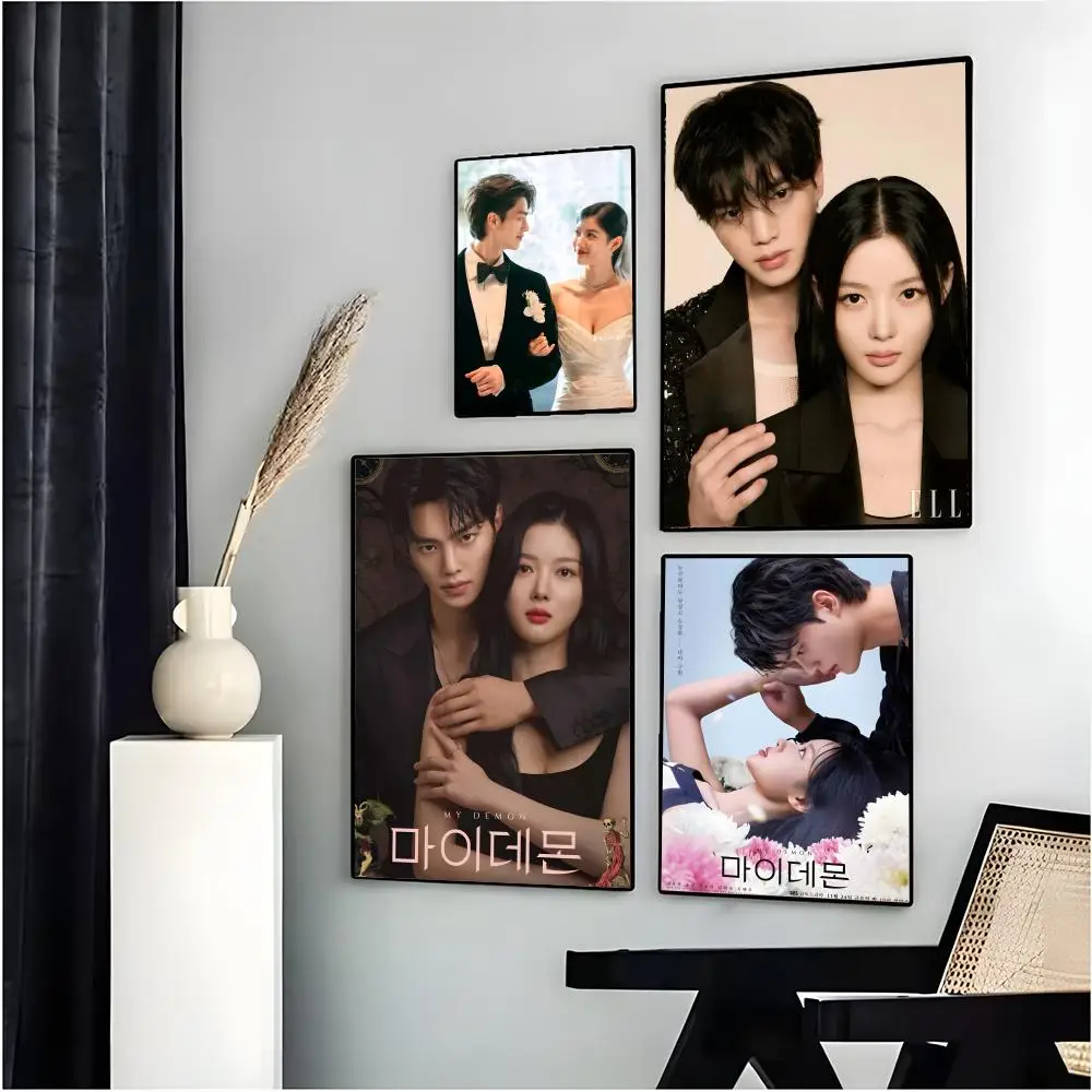 1PC My Demon Kdrama Poster Poster aesthetics printed materials poster wall art retro dormitory gas station wall decoration