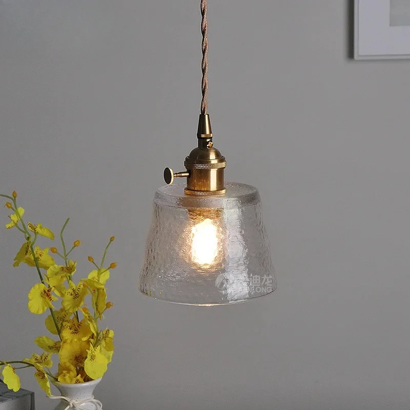 

Creative LED Glass Lampshade E27 Pendant Light Vintage Homestay Bar Counter Restaurant Bedside Lamp Indoor Home Decoratio