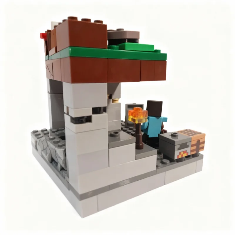 155pcs MOC Cave Adventure Model Building Blocks Birthday Brick Assemble Creative DIY Display Craft Idea Collection Education Art
