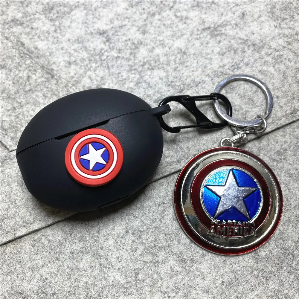 MINISO Marvel Earphone Case for Huawei Freebuds 6i/5i/4i Silicone Wireless Earbuds Charging Box Protective Case With Keychain