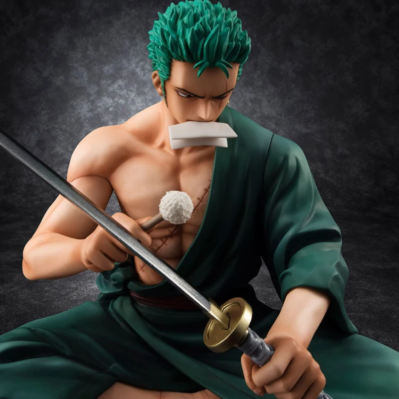 Japan Anime One Piece Roronoa Zoro Figure New World Knife Sitting Action Figurine PVC Model Decoration Statues Doll Toy Gift