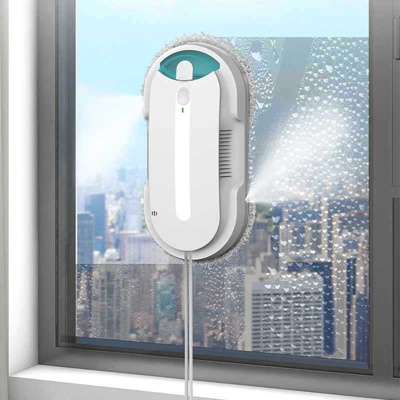 Automatic Dual-Nozzle Window Cleaning Robot Portable Electric Window Cleaner 2200-3200Pa Powerful Suction Exterior Glass Cleanin