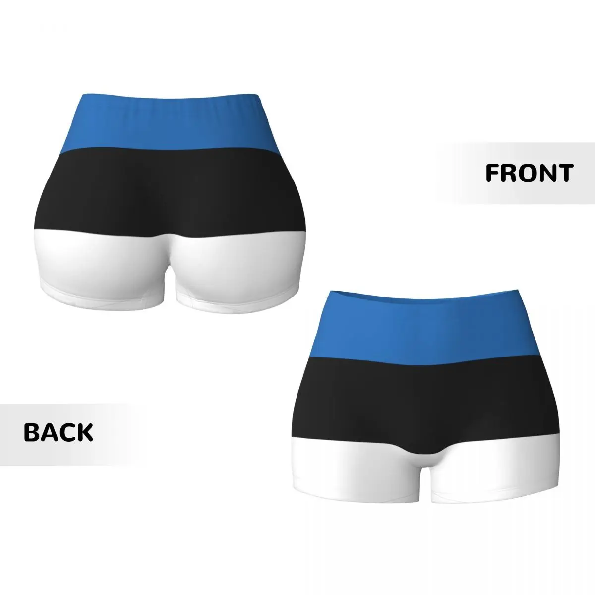 Vrouwen Yoga Shorts Estonia Flag Workout Shorts Fitness Sneldrogende Dames Yoga Gym Hardloopbroek Sportkleding Met Korte Broek