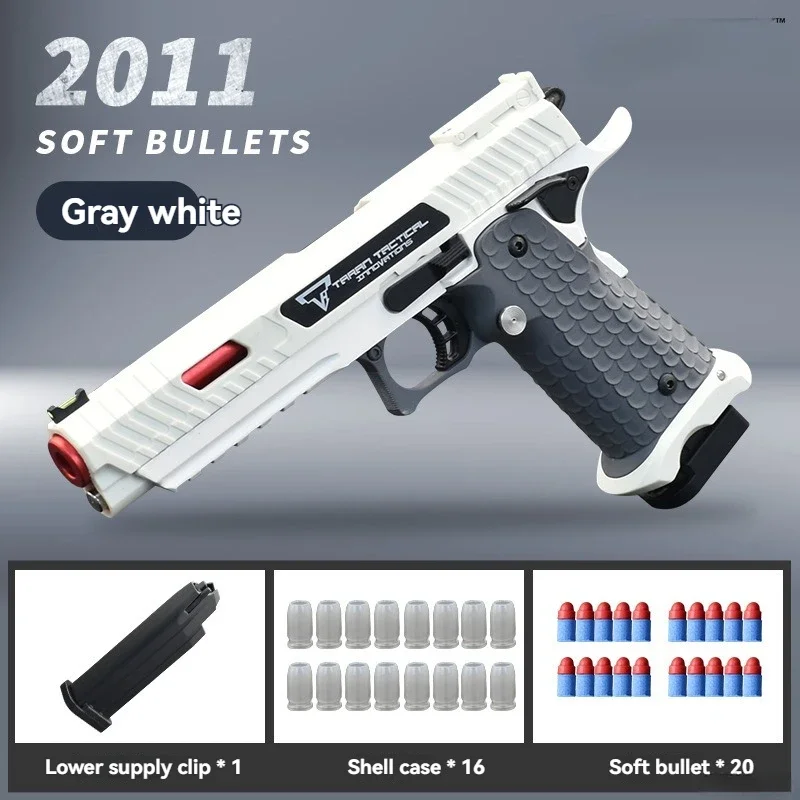 Legierung Nylon udl2011 Soft Bullet Shell Auswerfen Spielzeug Pistole Pistole manuelle Trägerrakete echte Größe gefälschte Weihnachts pistole Replik Spielzeug für Jungen