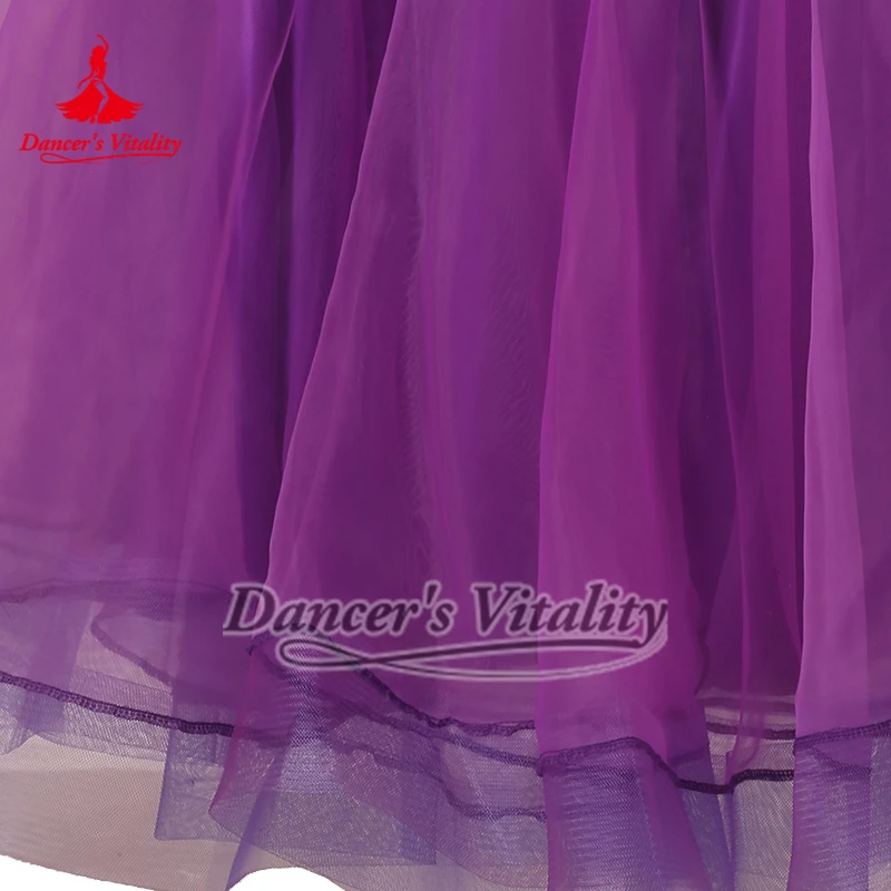 Purple Standard Social Dance Sleeveless Big Swing Dresses Adult Children and Adolescents Waltz Foxtrot Tango Clothing Customize