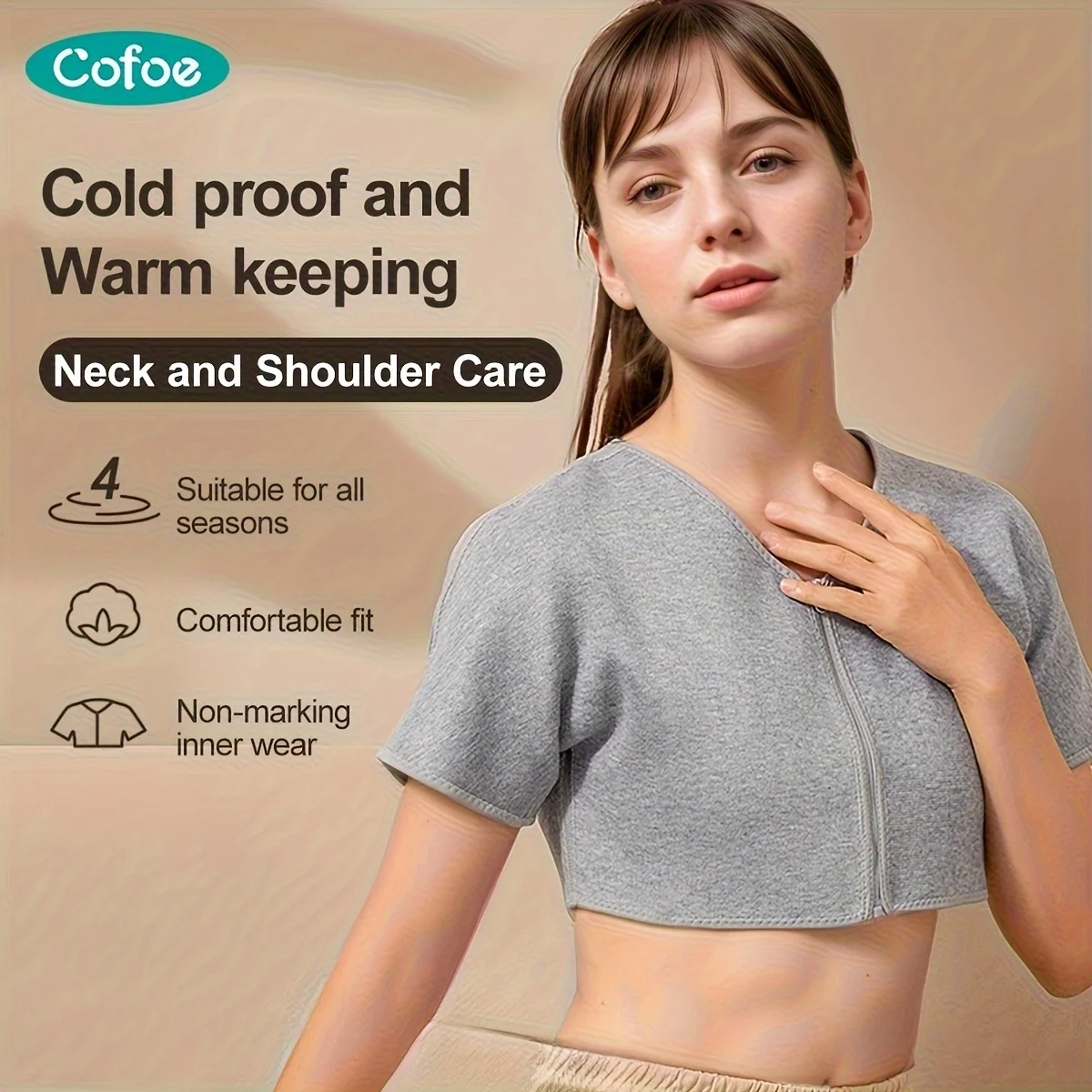 COFOE self-heating and warming shoulder protector. The inner layer is lined with cotton for excellent warmth retention in winter