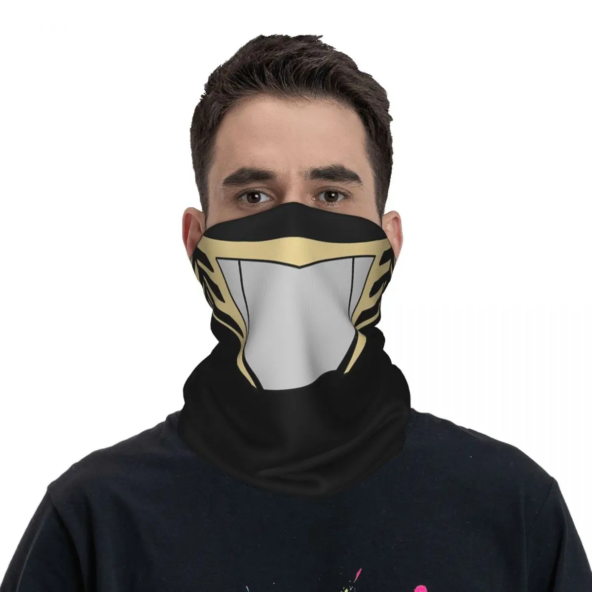 May The Power Protect You-White Bandana Neck Gaiter Printed Mask Scarf Multifunction Cycling Scarf Running Unisex Adult Winter