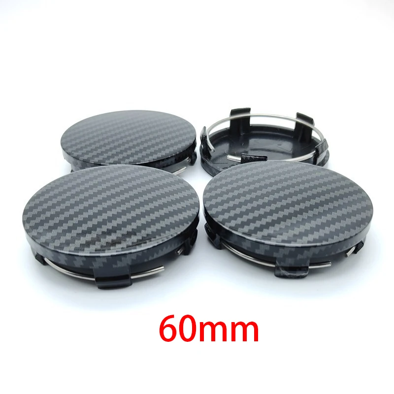 4Pcs 60mm Car Vehicle Wheel Hub Center Cap Cover Universal Vehicle Rims Dust- proof Cover Hubcaps Hub Center Cover Accessories