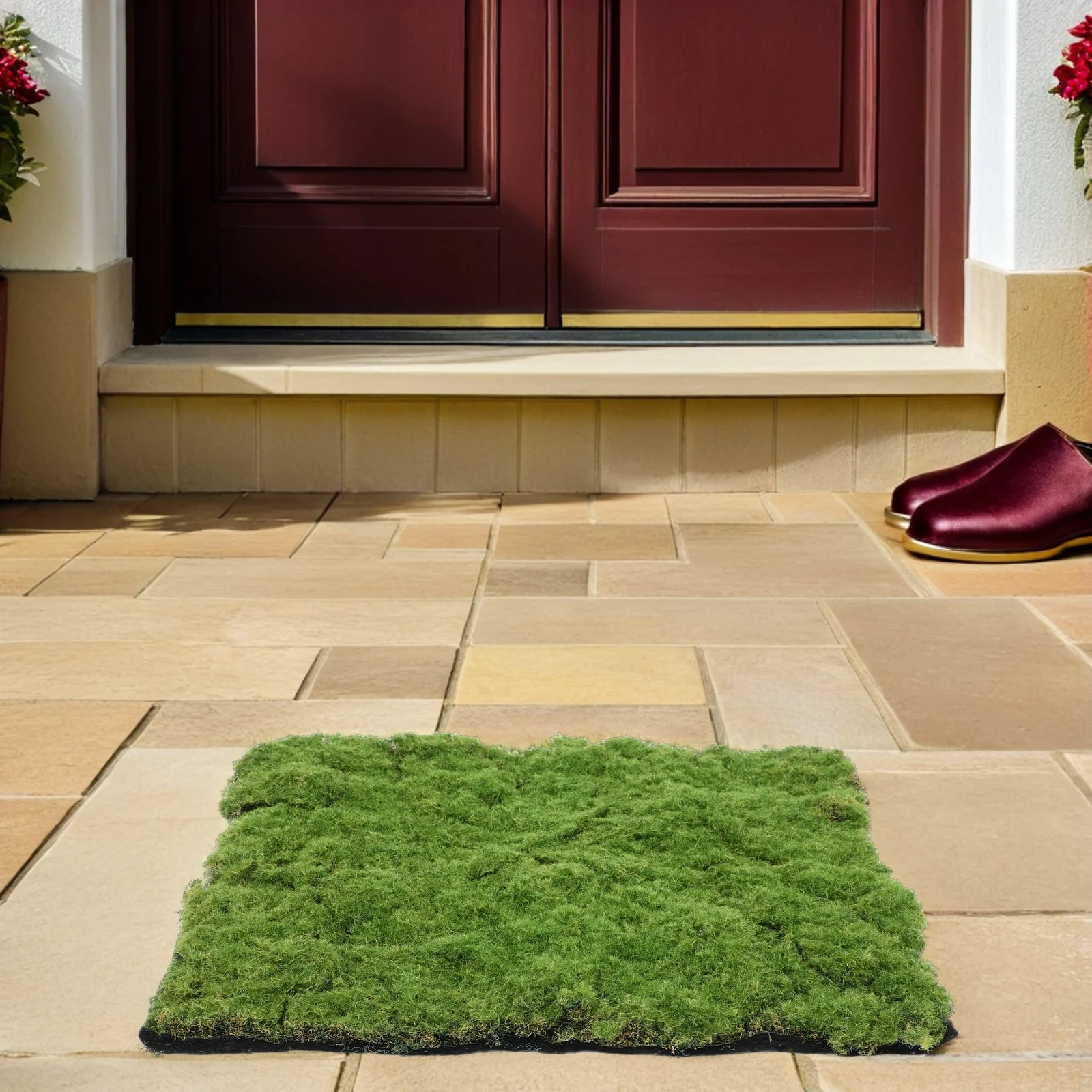 

19.65X19.65 In Simulation Mat Artificial Grass Rug For Garden Balcony Indoor Outdoor Decor Diy Crafts Fake Moss Turf Carpet