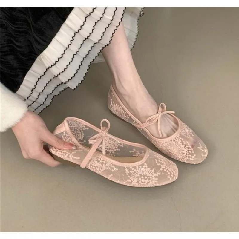 

Breathable Women Mary Jane Flats Shoes Fashion Butterfly-knot Shoes Laides Soft Sole Comfort Street Style Shoes