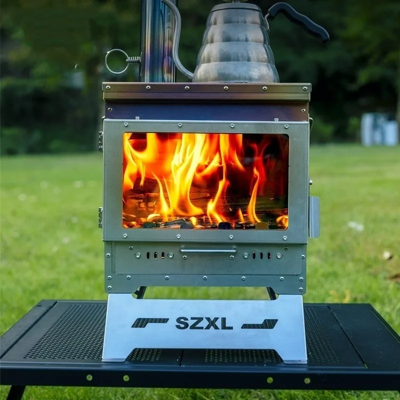 

Outdoor Winter Heating Firewood Stove Stainless Steel Camping Picnic Watching Fire Stove Fireplace Camp Cooking Supplies