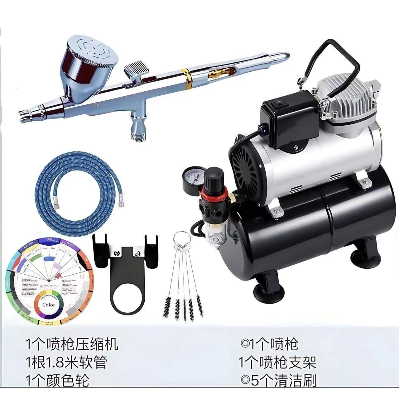 Cross-border spot hot sale with gas storage tank air compressor silent air pump model colored and painted