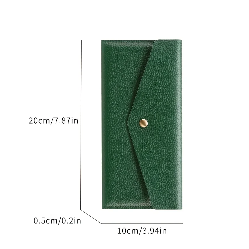 Tas penyimpanan uang tunai berkapasitas besar, dompet koin bernilai tinggi khusus, wadah penyimpanan amplop lembut dari kulit, semuanya terbuat dari kulit sapi, kecerdasan