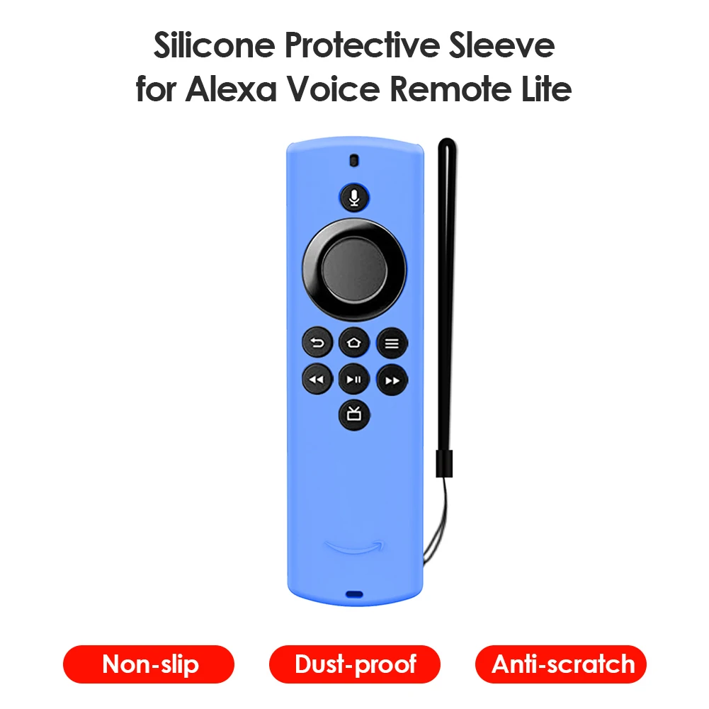 Remote Control Silicone Cover for Amazon Alexa Fire TV Stick Lite Controller Shell TV Sleeve Protective Case Housing Replacement