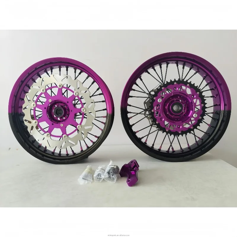 Supermoto Complete Wheel Set 17*3.5+17*5.0 Replacement Motorcycle Accessories Fit For EXC 2003‑2026 Motocross Bike
