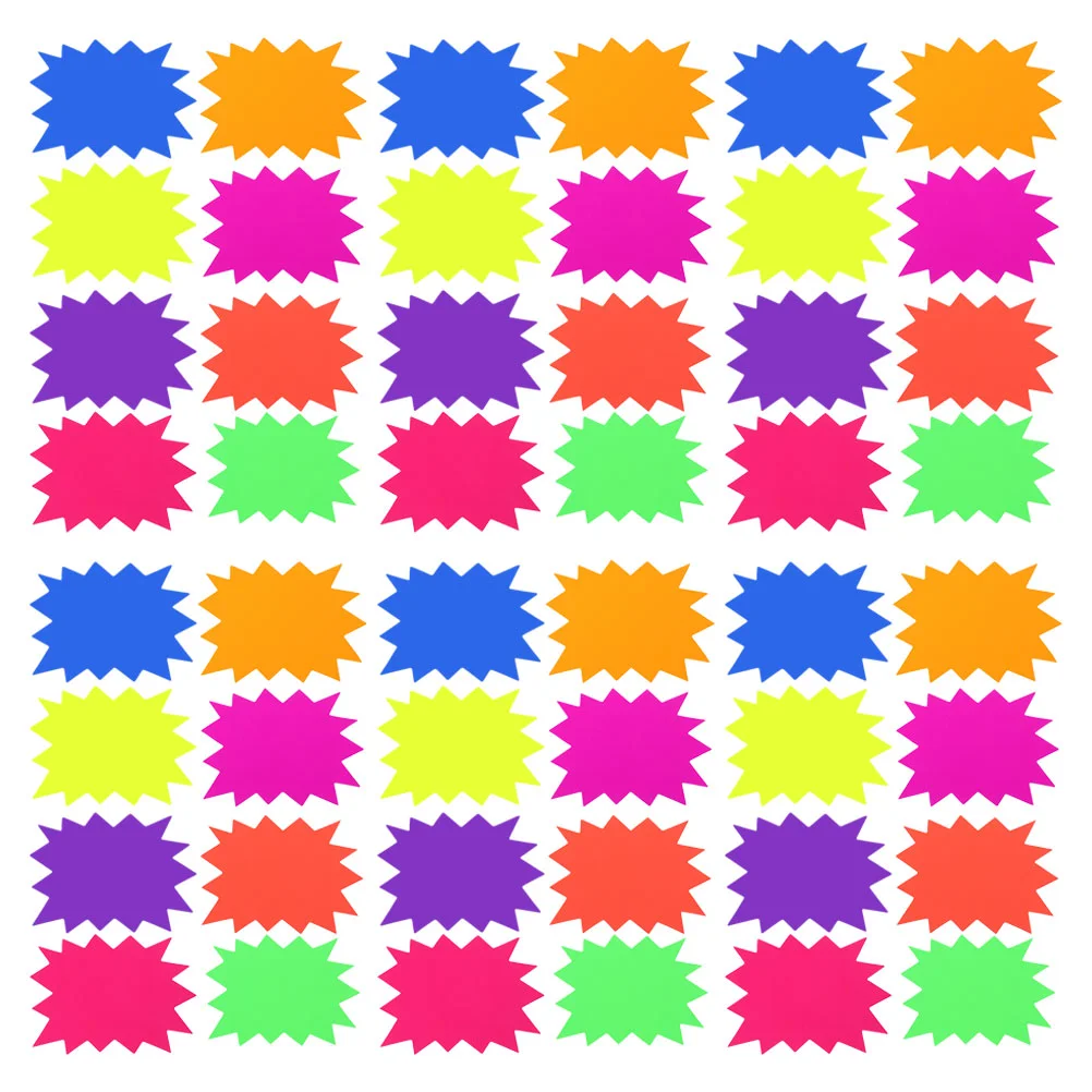 

80 Pcs Fluorescent Paper Price Tag Label Stickers Display Decal Grocery for Goods