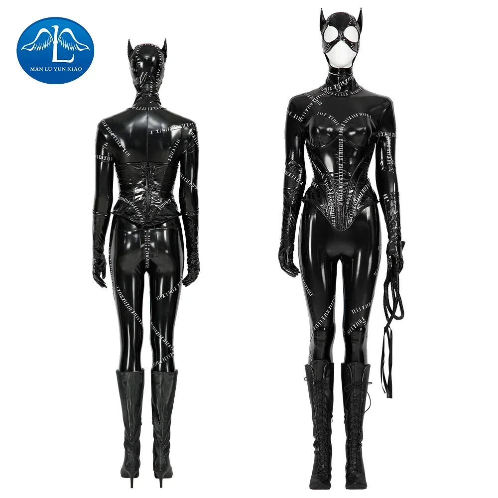 

1992 Catwoman Cos Costume for Halloween Catwoman Adult Party Jumpsuit for Stage Performance Outfit Halloween Custmes