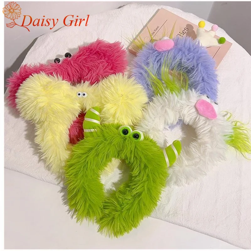 

Sweet Plush Girl Heart Weird Cartoon Ears Hair Hoop Ugly Cute Baby Cute Design Hairband Hair Accessories