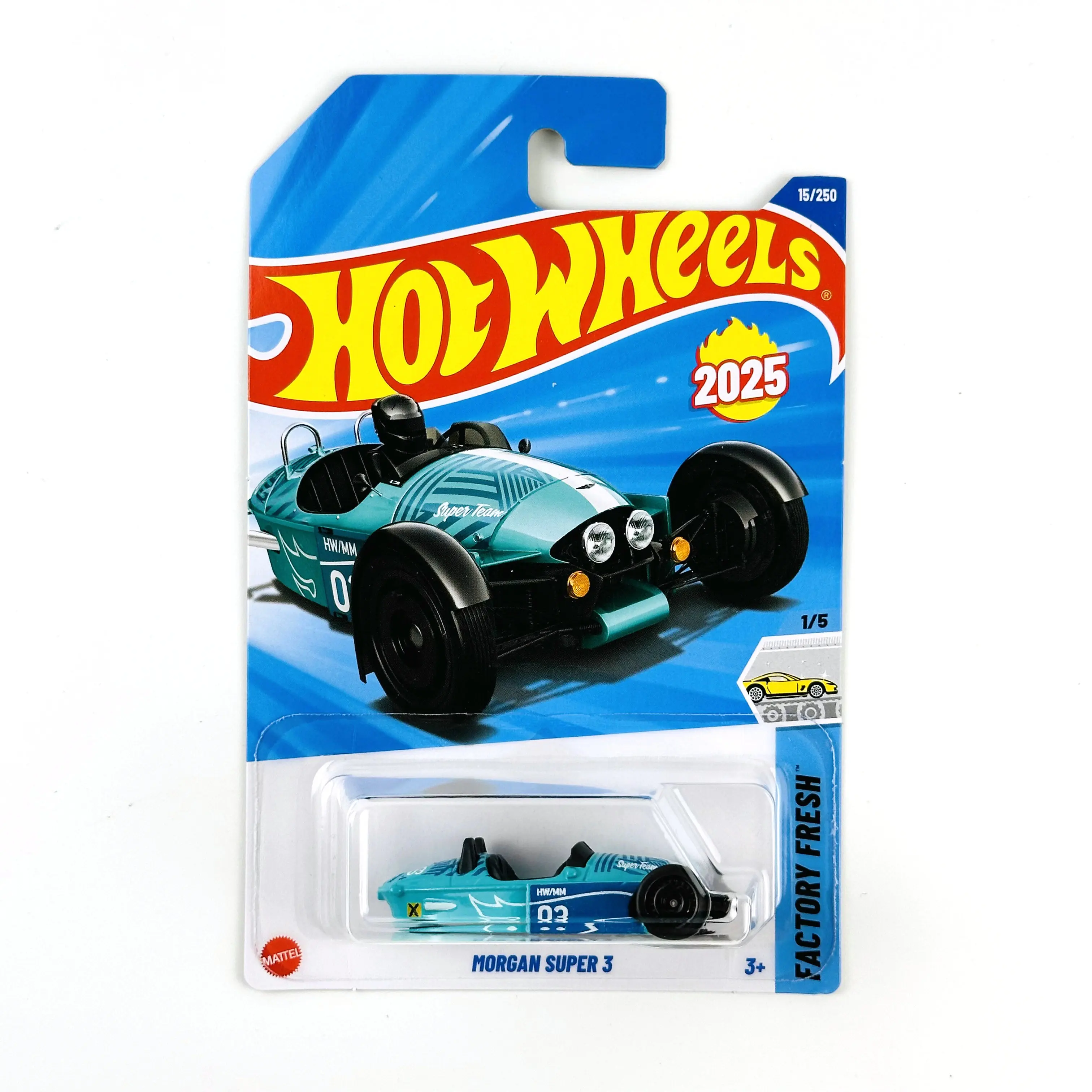 

2025-15 Hot Wheels Cars 2025A MORGAN SUPER 3 1/64 Металлическая литая модель игрушечного транспортного средства