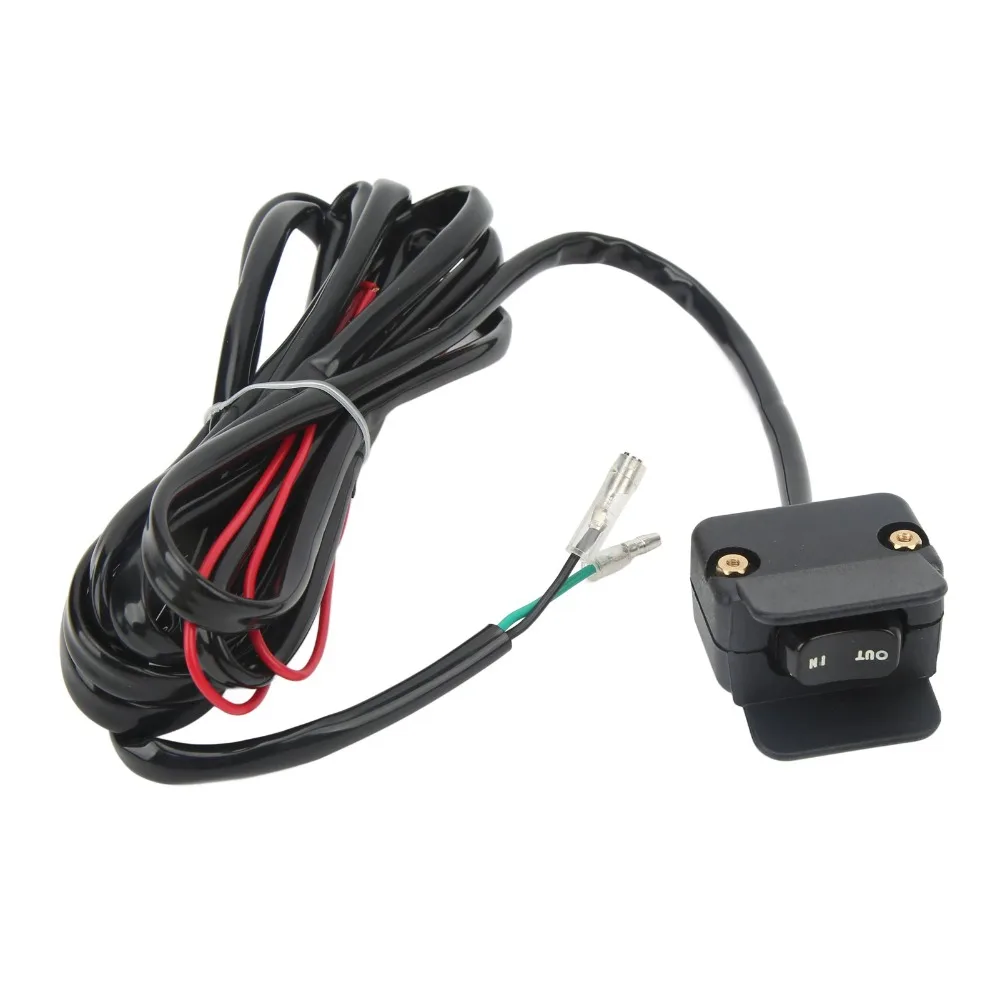 12V Winch Rocker Switch 3 Meters Length Control Line Handlebar Control Line Mounting Bracket for WARN A2500 2.5CI Winches UTV