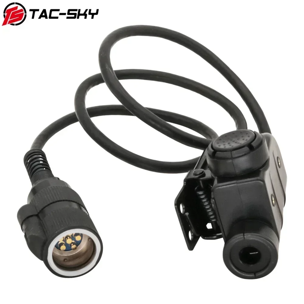 

TS TAC-SKY COMTAC SORD Tactical Headset for AN/PRC 148 152 Walkie-Talkie Dummy, 6-pin black head SILYNX PTT adapter compatible