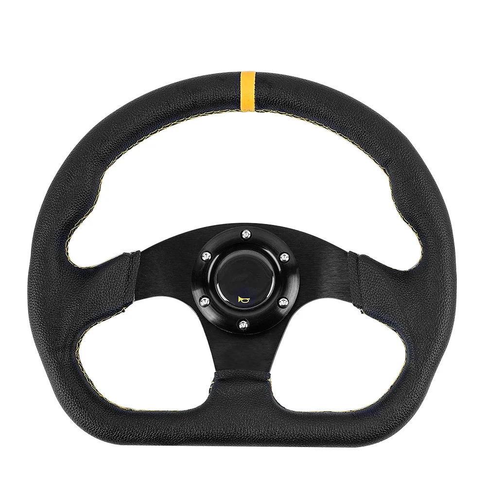 Universal Car Sport Steering Wheel 13Inch 320mm PU Aluminum Racing Drift Steering Wheel With Horn Button Auto Accessories