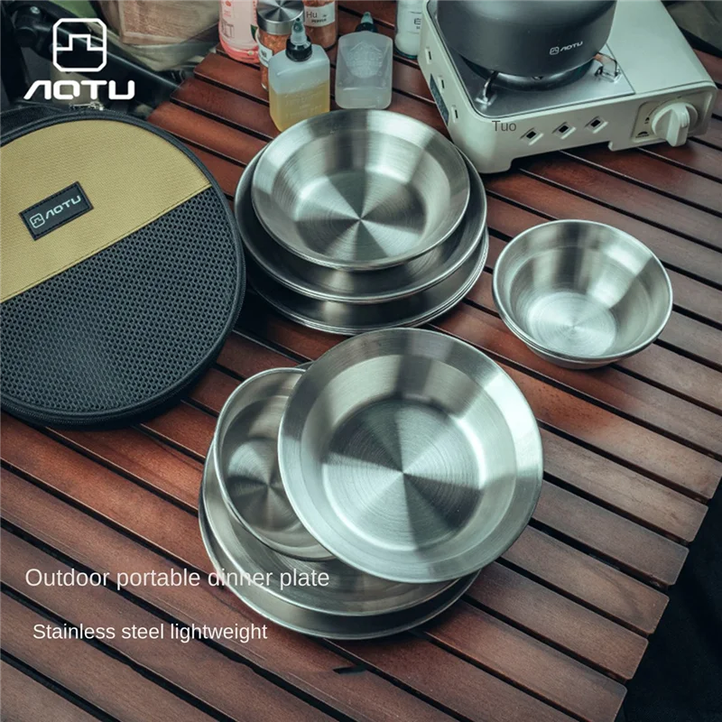 B72A AOTU naczynia kempingowe rozmaitości torba do przenoszenia wodoodporna płyta naczynia miska etui do przechowywania na zewnątrz Camping piesze wycieczki piknik