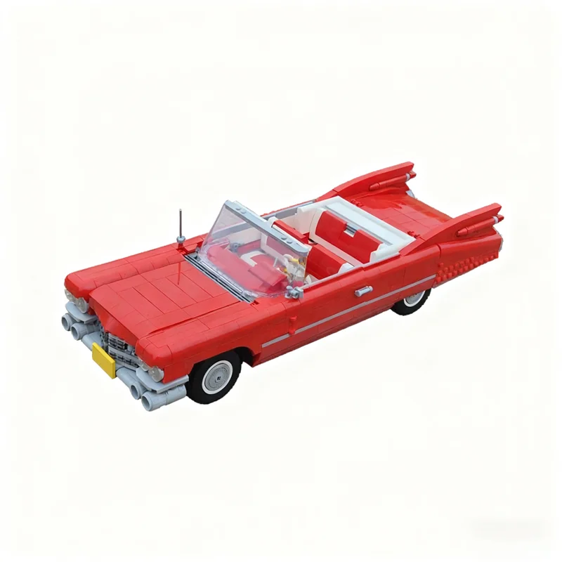 1458 stücke MOC Cadillac Serie Cabrio Icons Modell Bausteine Architektur Weihnachten Geschenke Spielzeug Kreative Bildung