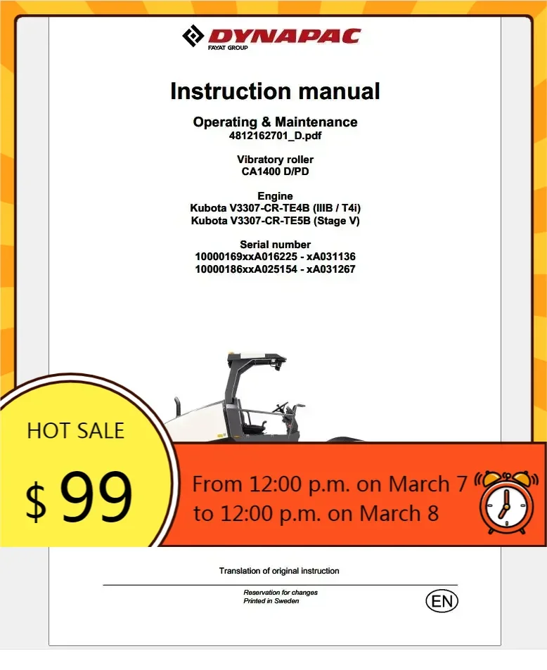 

EPC-SOFTWARE Dynapac Machinery 34.6 GB PDF EN 2022 Part Catalog Operator & Maintenance Manual Full DVD