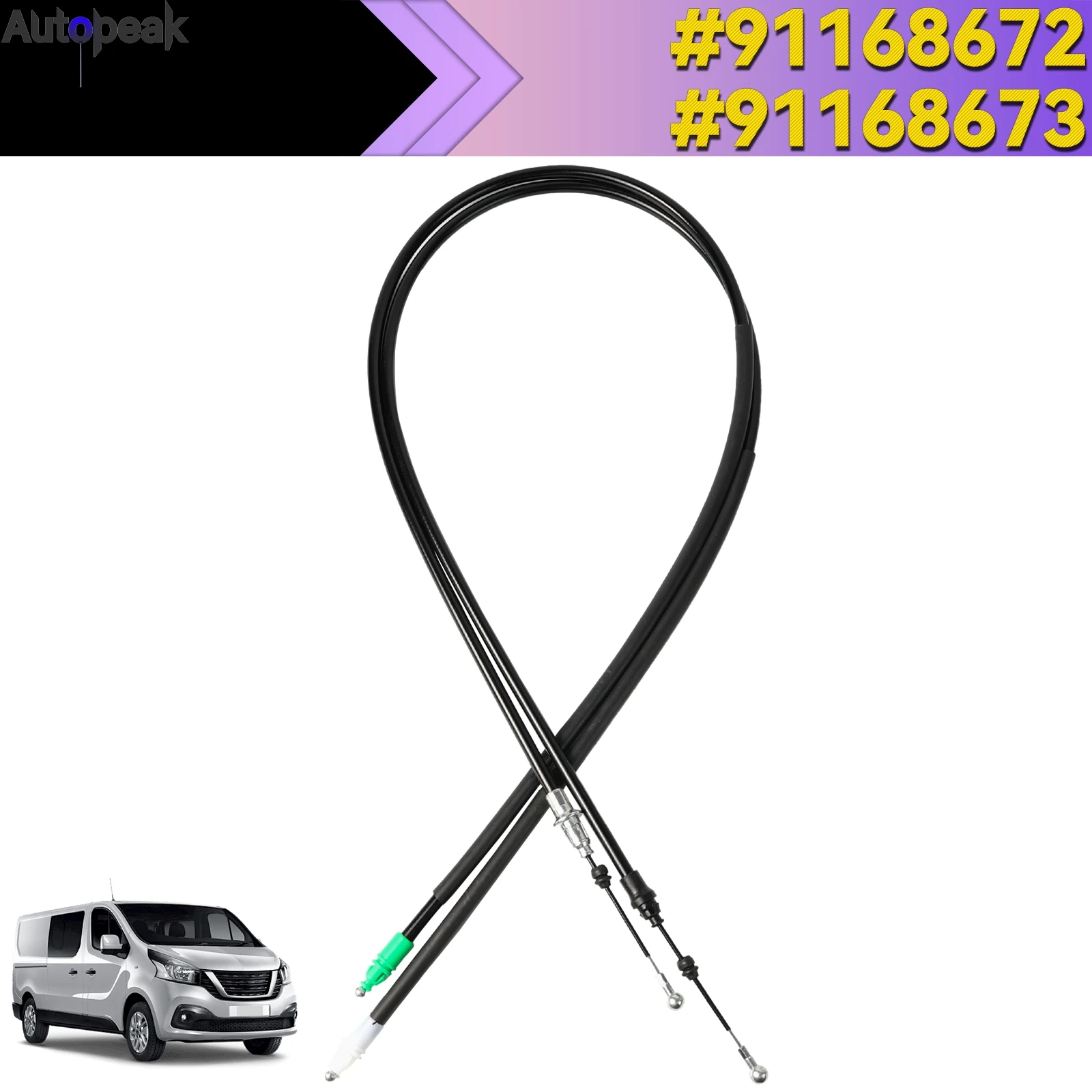 

For Renault Trafic Vauxhall Vivaro Nissan Primastar Rear Handbrake Cables R + L Set 91168672 Wear Parts Auto Brake Lines Parts