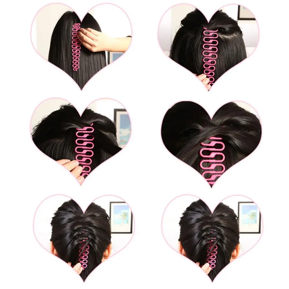 Plastic Women Wave Braid Clip Hair Weave Artifact French Fashion Braiders Hair Styling Tool Hair Braider Twist Braid Tool