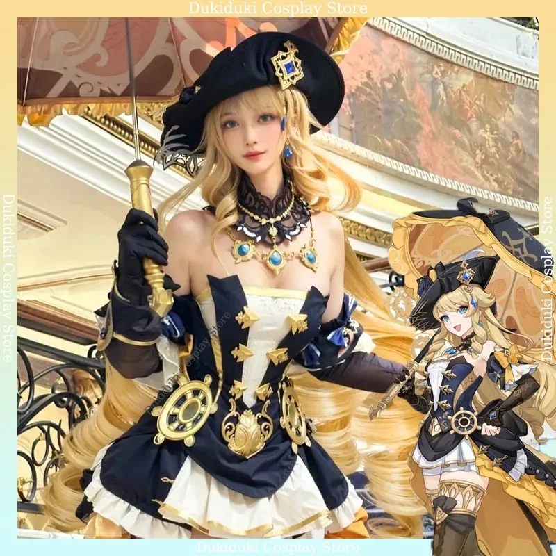 Spot Navia Cosplay costume game Navia Cosplay costume Halloween costume metal accessories medieval