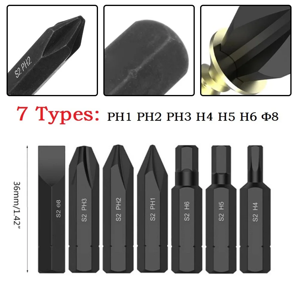 Air Drill Other Tools Screwdriver Bit Alloy Steel Strong Handle Strong Shock Resistance Cross Screwdriver Bits