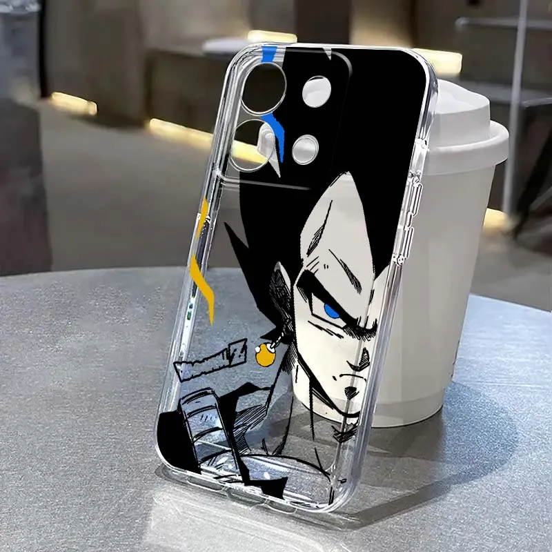 

Anime Line D-Dragon Ball For Xiaomi Redmi Note 14 13R 13 12 12S 11 12T 11S 11T 10 Pro Plus Transparent Phone Case