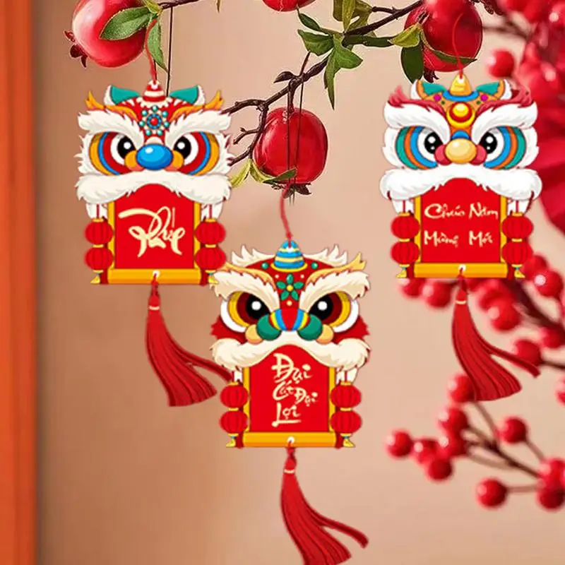 6pcs Chinese New Year Hanging Pendant 2025 Spring Festival Plant Pendant Year of Snake Supplies Wealth Tree Decor Home Decor