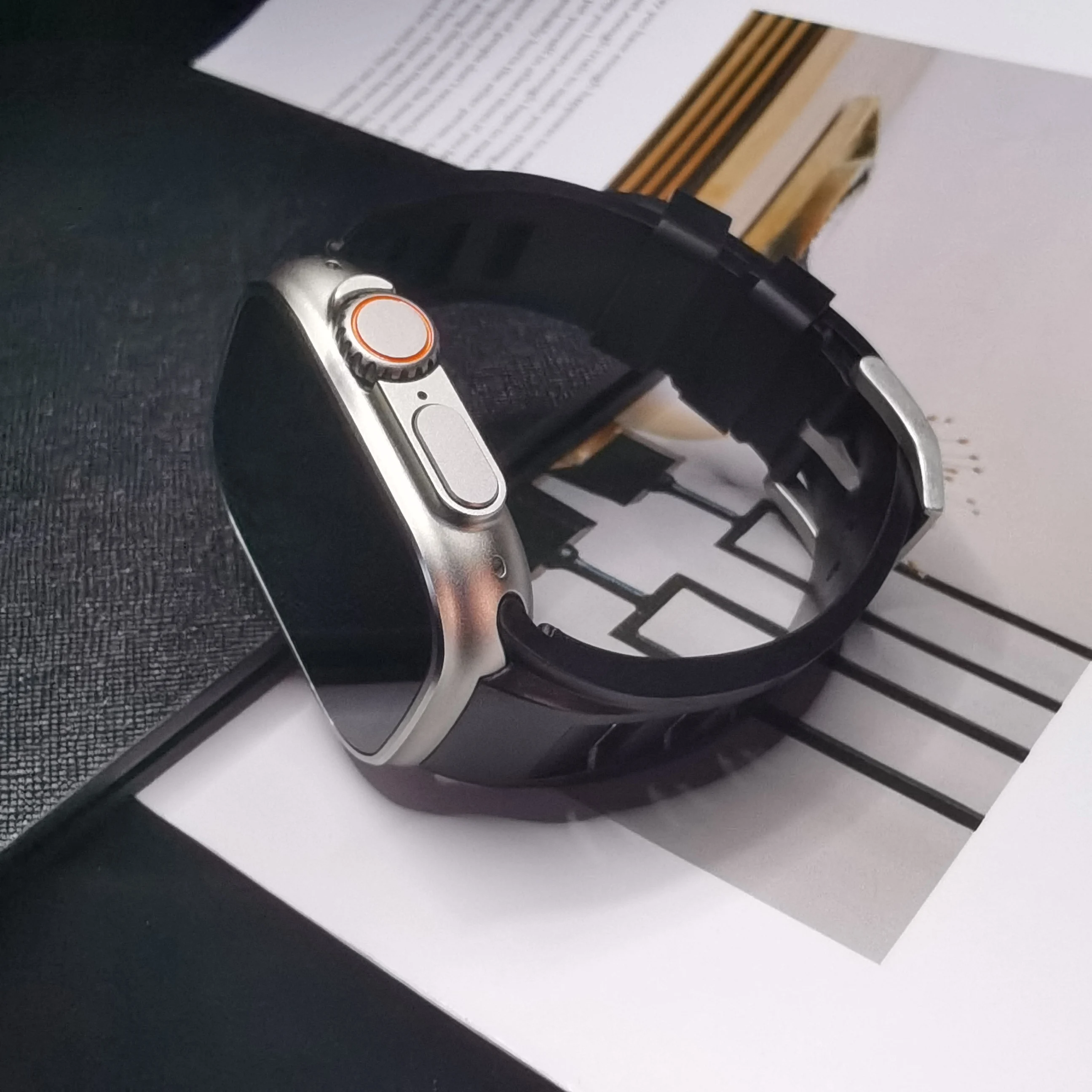 Sport Rubber Lusband Voor Apple Watch Ultra 2 49Mm 45Mm 42Mm 44Mm Correa Smart Horloge Armband Voor Iwatch Serie 9 8 7 Se 6 5