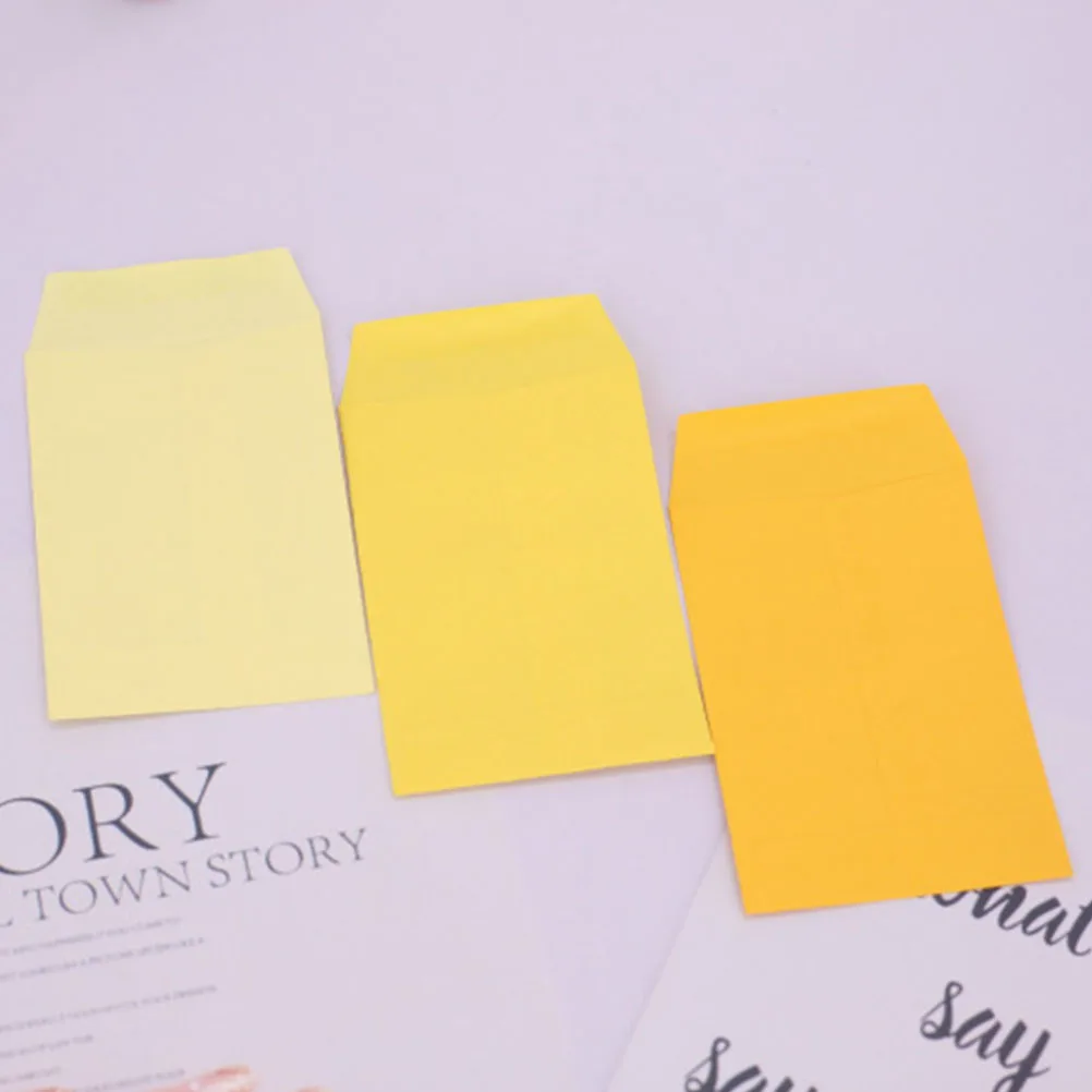 

50 Pcs Colored Small Envelopes 9x6cm Blank Mixed Color Paper Water Glue Coins Seeds Stamps Storage Birthday Invitations