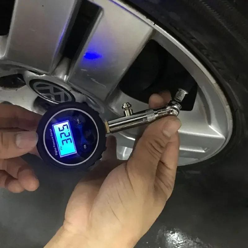 LCD الرقمية قياس ضغط الإطارات 0-200PSI سيارة ضغط الإطارات للدراجات النارية للسيارات شاحنة دراجة نارية اختبار السيارة