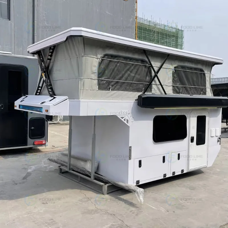 Aluminum Truck Bed Camper Off Road Waterproof Pickup Caravan Camping Travel Trailer 4x4 Custom Manufacturing