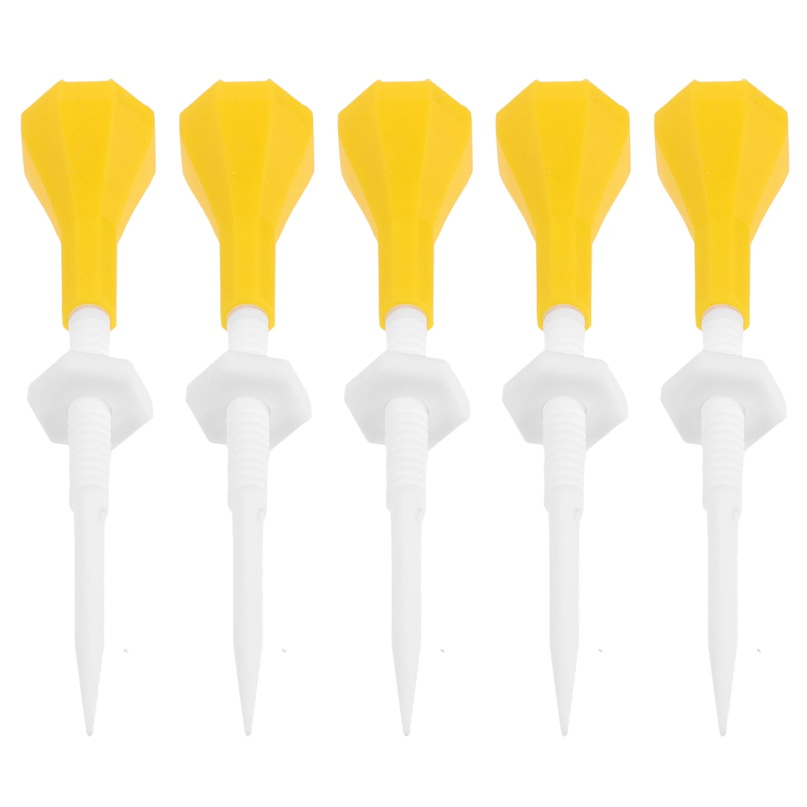 5 Buah Tempat Kaus Bola Golf Plastik Dapat Disesuaikan Alat Bantu Latihan Latihan Tahan Aus Kaus Golf Tahan Lama Aksesori Kuning