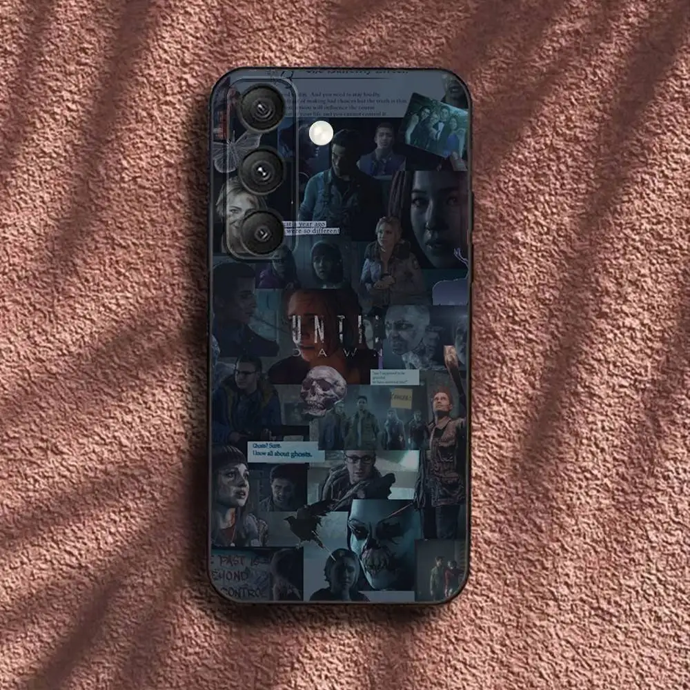 حافظة هاتف Game U-Until D-Dawn لهاتف سامسونج S25، S24، S23، S22، S21، S20، S10، Ultra، Plus، Lite، FE، غطاء أسود من السيليكون الناعم