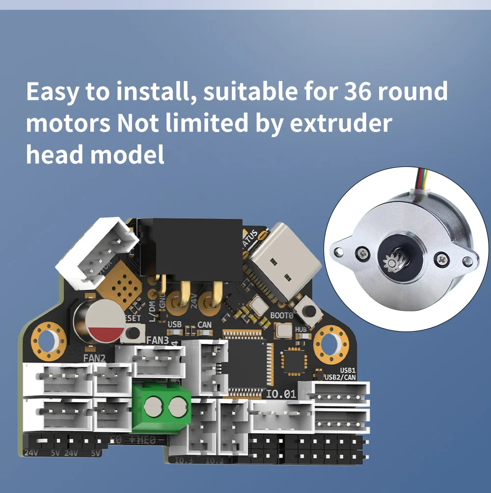 Für FYSETC H36 v1.3 Combo Hitzebeständiges Klipper Canbus Tool Board Kompatibel mit NEMA14/36mm Motor Onboard TMC2209 für 3D-Drucker – Detail 3