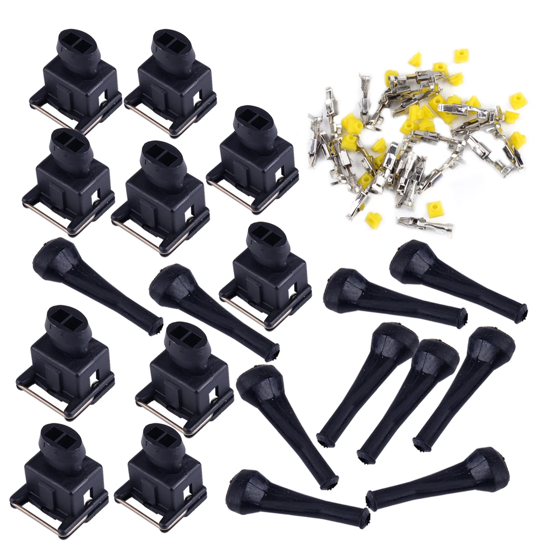 New 10 Set EV1 Fuel Injector Connectors For Many Universal Cars Plug