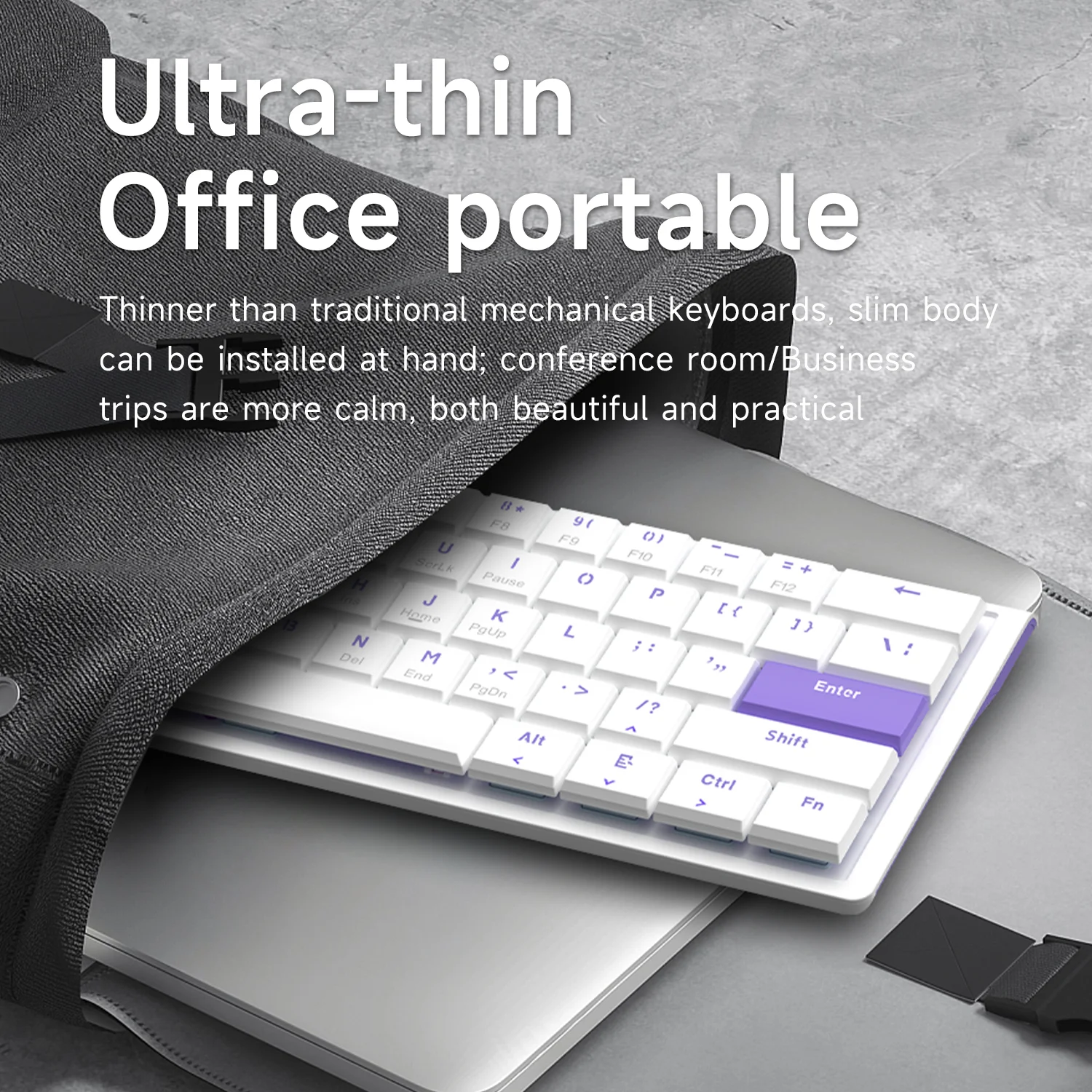 AJAZZ NKL61 60% configuration-wired ABS short switch mechanical keyboard plug and play, thin and portable