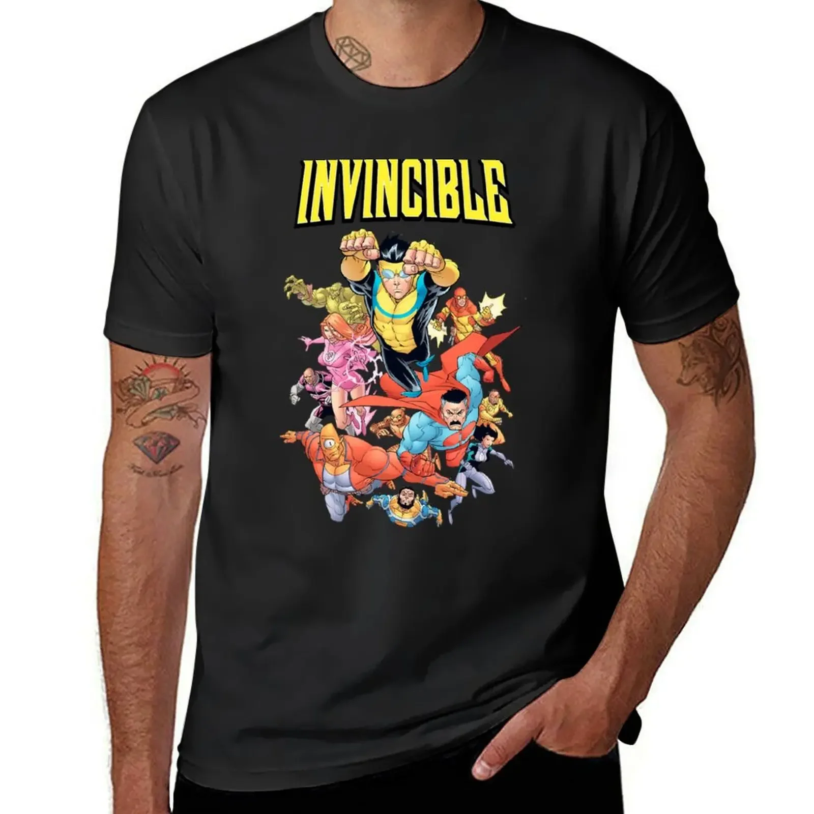 cute clothes tops men clothing  Invincible T-Shirt  graphic t shirts  oversized t shirt  harajuku  streetwear