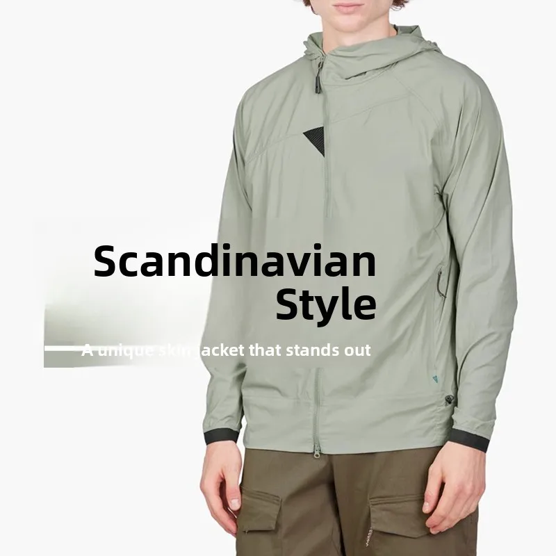 Nordic Style Men's Outdoor Sun Protection Clothing Lightweight Soft Mountain System Version Quick Dry Breathable Windproof Wa...
