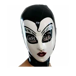 Maschera in lattice occhi aperti e narici gomma Unisex Fancy Hood Party Clubwear costumi Cosplay